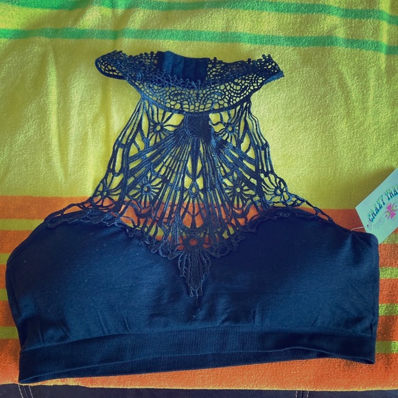 Black Crazy Train bralette - Picture 1 of 2